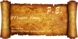 Pfluger Emma névjegykártya